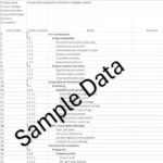 Sample Residential Construction Schedule Spreadsheet Template www.ifyourhousecouldtalk.com